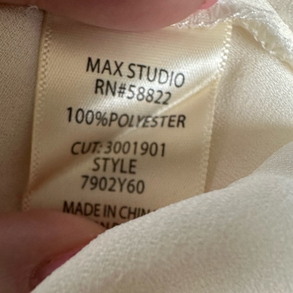 Max Studio Small NWT flounce dress cream orange blue‎ Nordstrom Rack - Picture 7 of 11